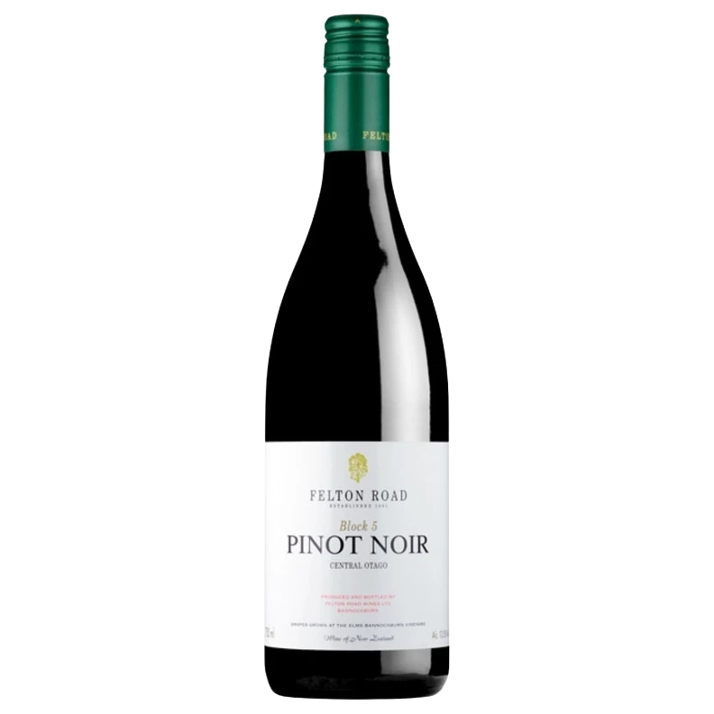 A bottle of 2023 Felton Road Block 5 Pinot Noir 750ml Red Wine