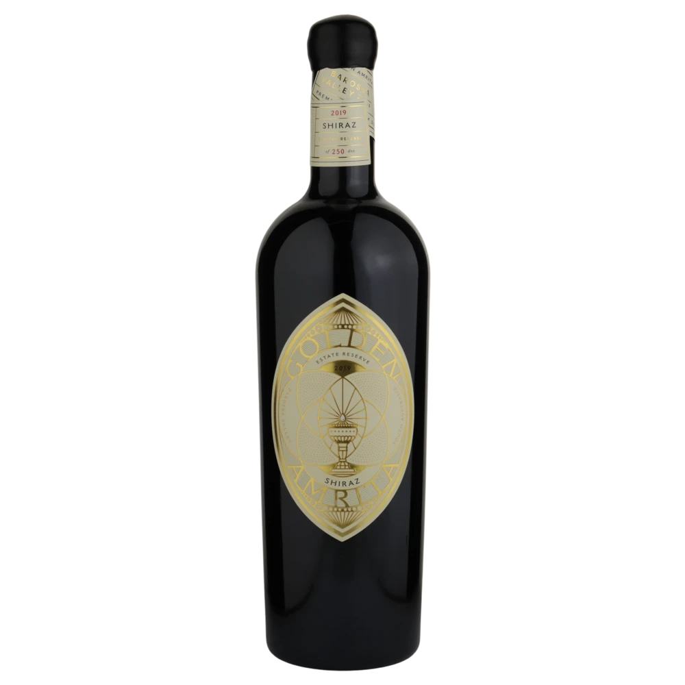 A bottle of 2019 Golden Amrita Estate Reserve Shiraz 750ml Red Wine