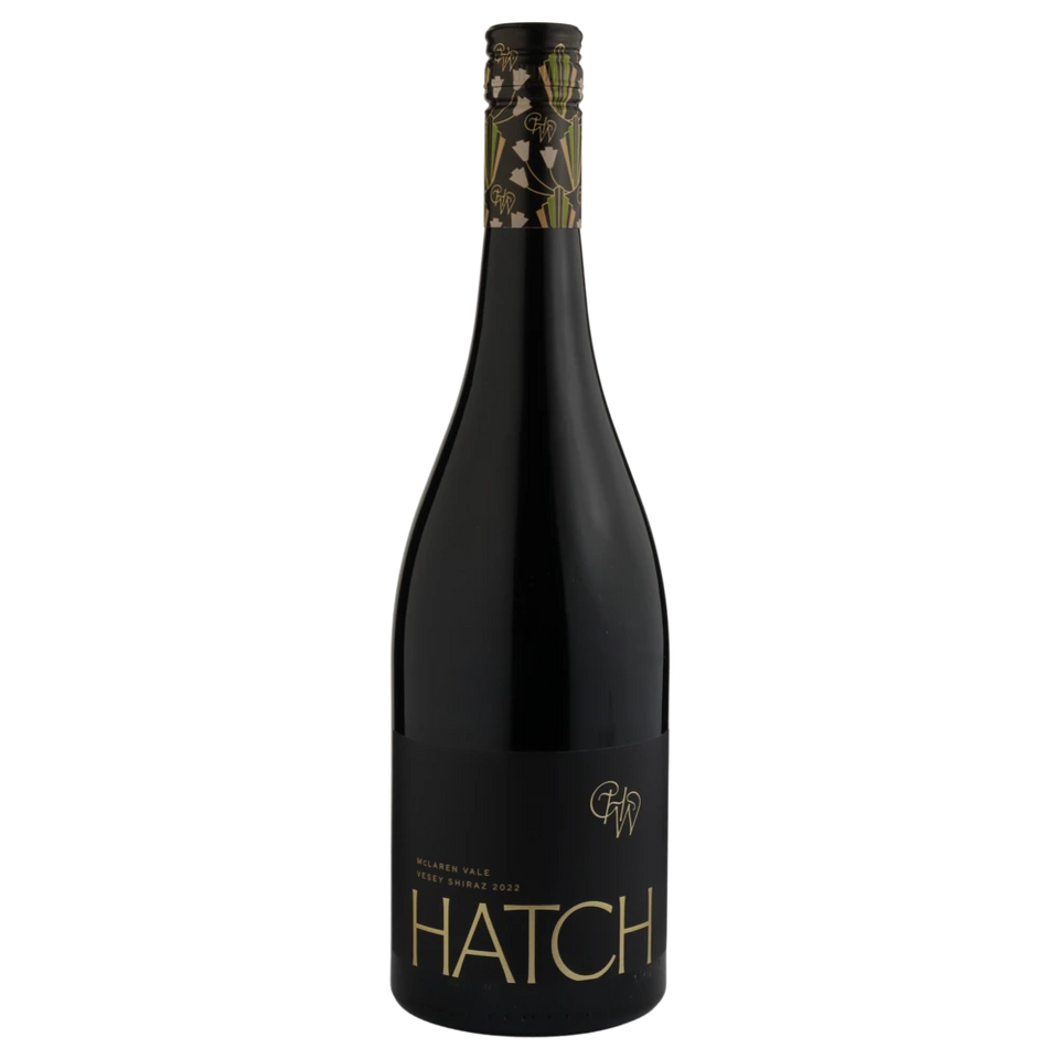 A bottle of 2022 Hatch Vesey Mclaren Vale Shiraz 750ml Red Wine