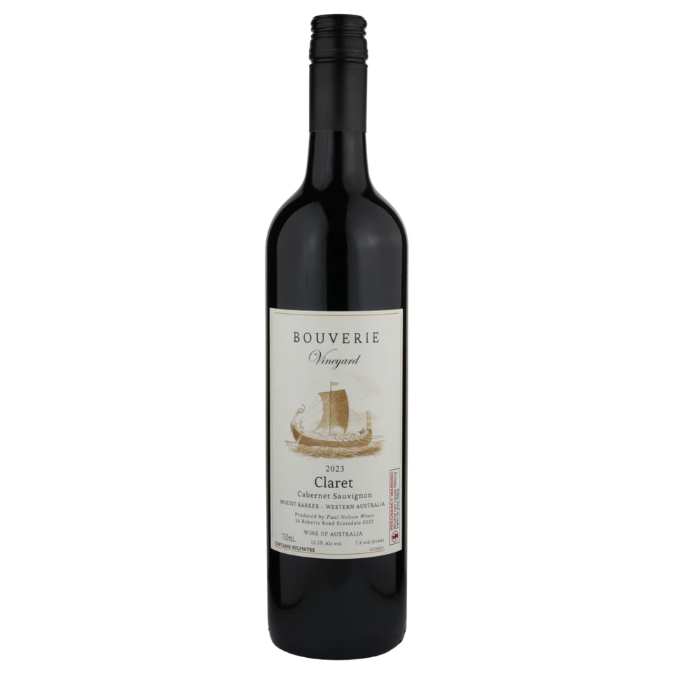 A bottle of Paul Nelson Bouverie Vineyard 'Claret' Cabernet Sauvignon 2023 750ml Red Wine