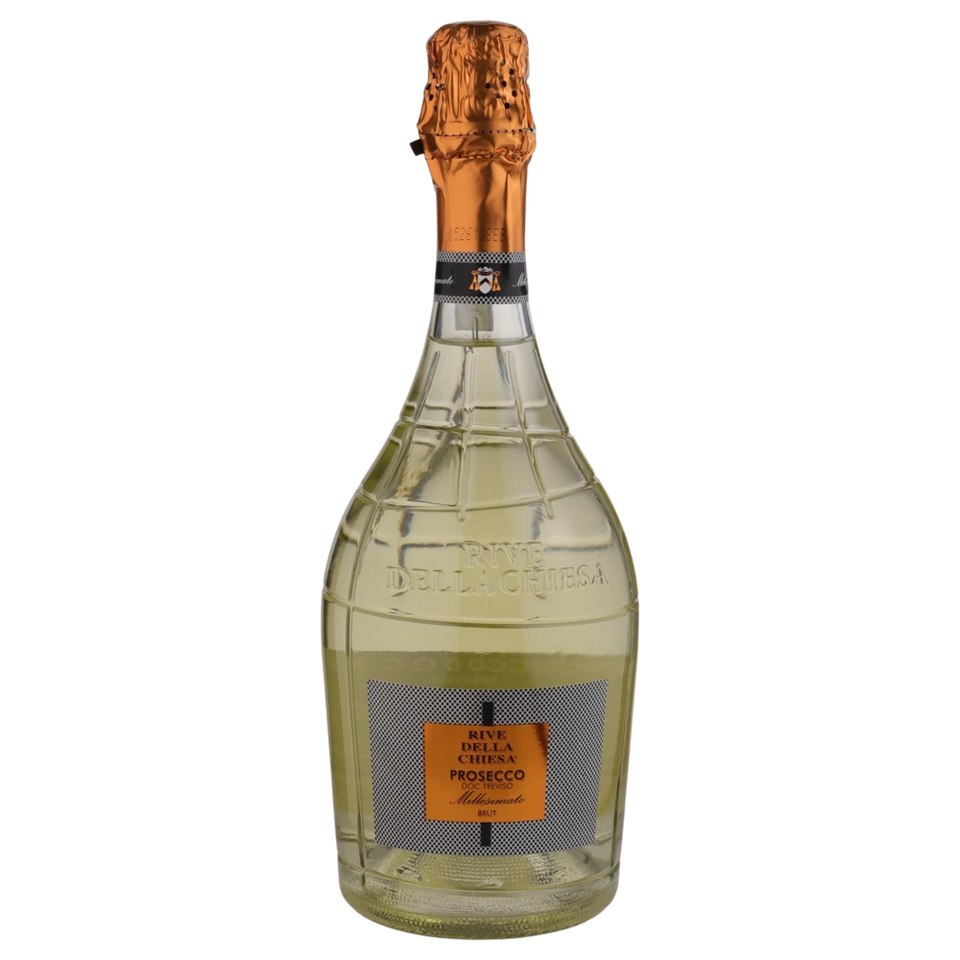 A bottle of NV Rive Della Chiesa Prosecco Doc Millesimato Brut 750ml Sparkling Wine