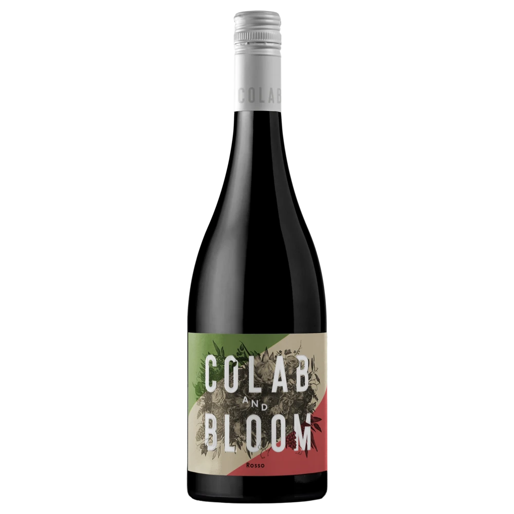 A bottle of 2021 Colab & Bloom Rosso 750ml Red Wine
