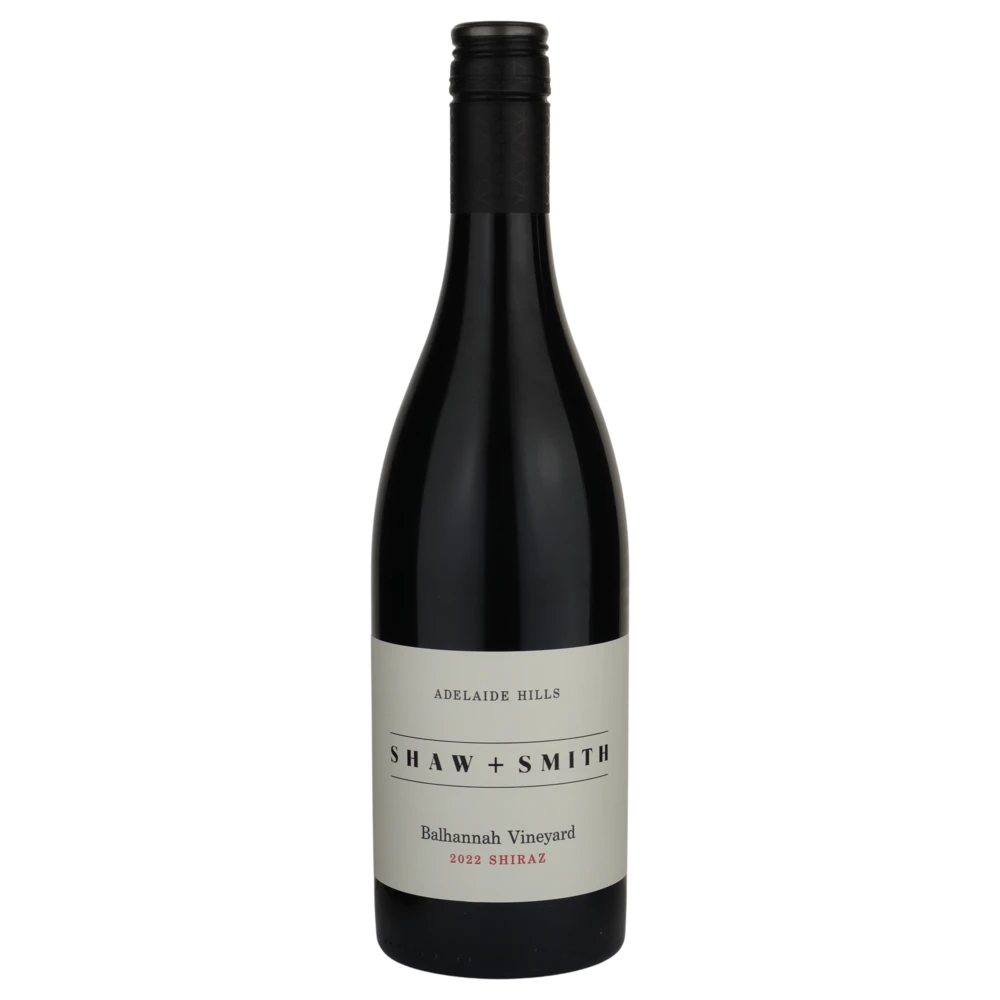 A bottle of 2022 Shaw + Smith Balhannah Vineyard Shiraz 750ml Red Wine