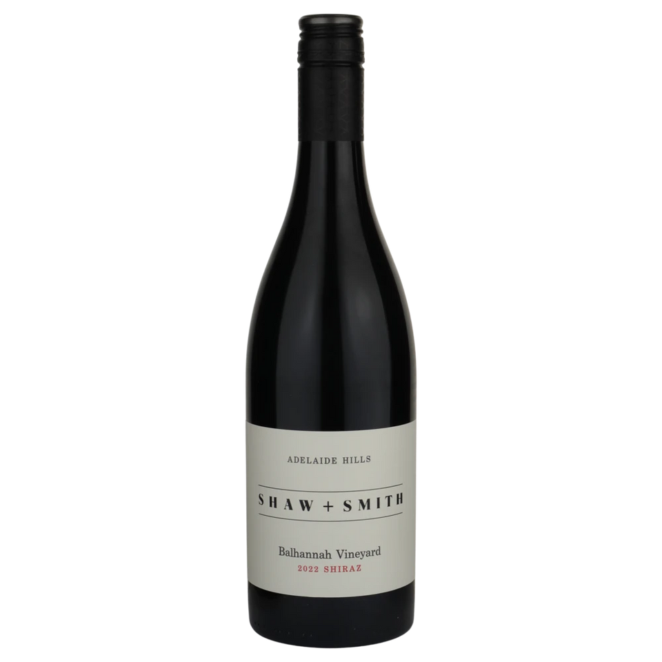 A bottle of 2022 Shaw + Smith Balhannah Vineyard Shiraz 750ml Red Wine