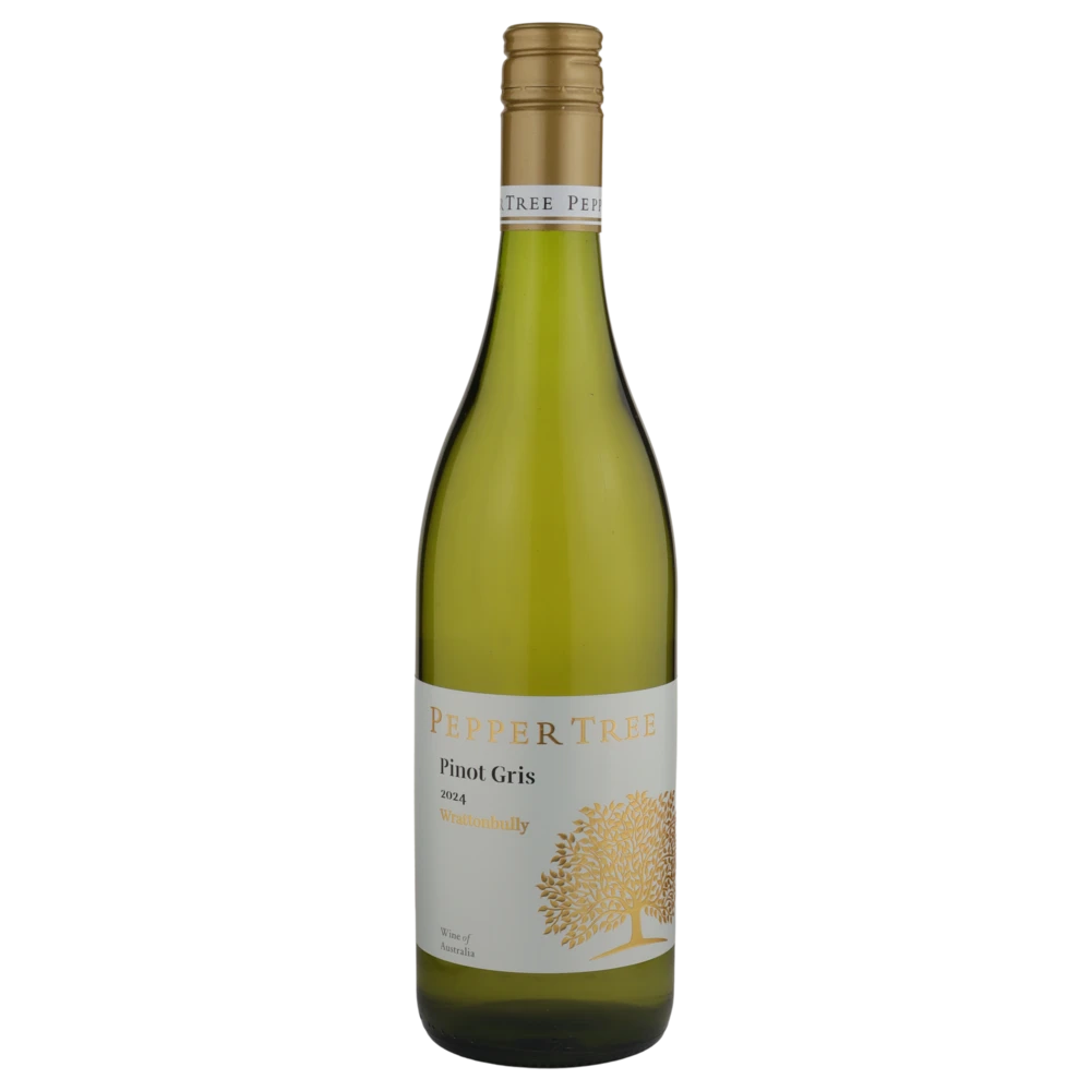 A bottle of 2024 Pepper Tree Wrattonbully Pinot Gris 750ml White Wine