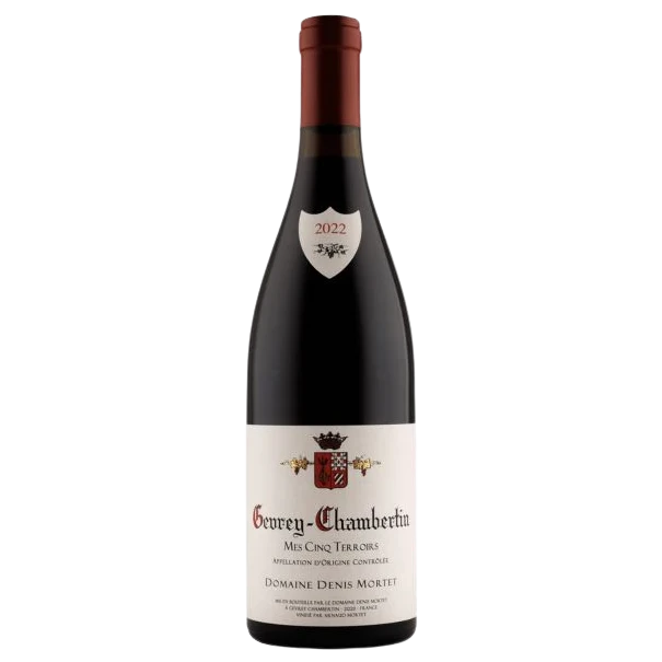 A bottle of 2022 Domaine Denis Mortet Gevrey Chambertin Mes Cinq Terroirs 750ml Red Wine