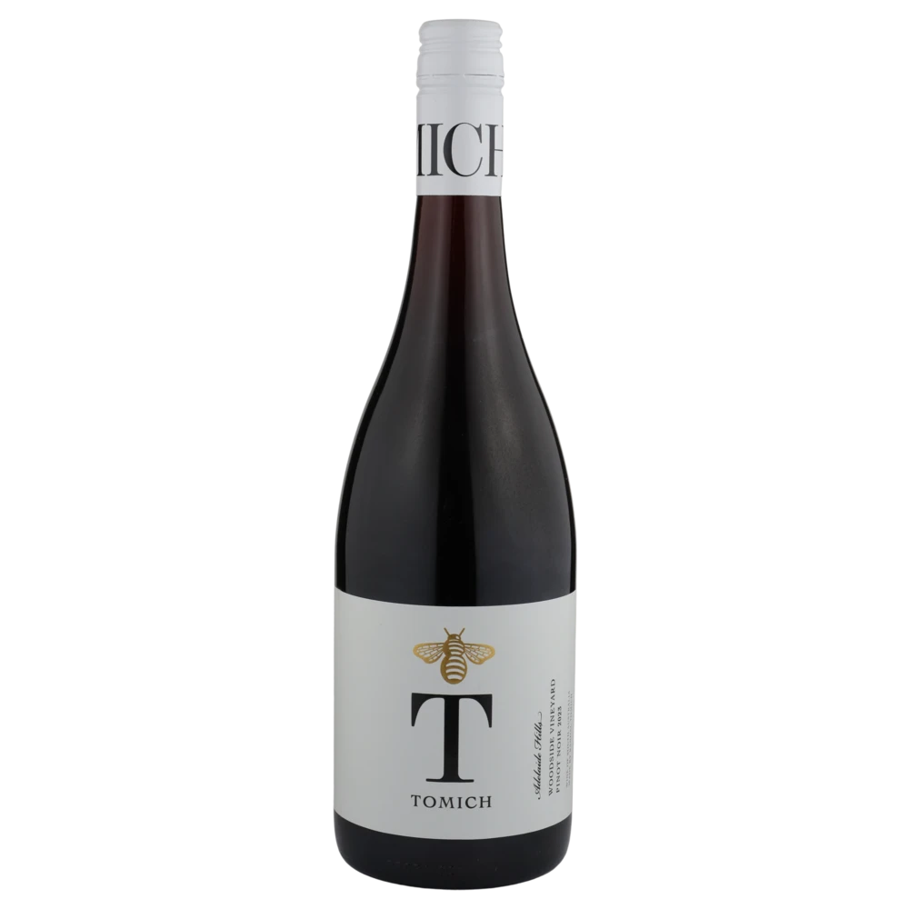 A bottle of 2023 Tomich Woodside Vineyard Pinot Noir 750ml Red Wine
