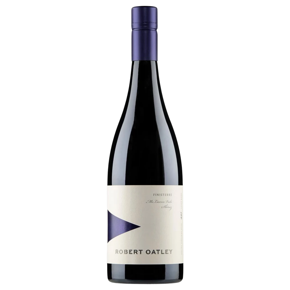 A bottle of Robert Oatley Finisterre MV Shiraz McLaren Vale Cleanskin 2021 750ml Red Wine