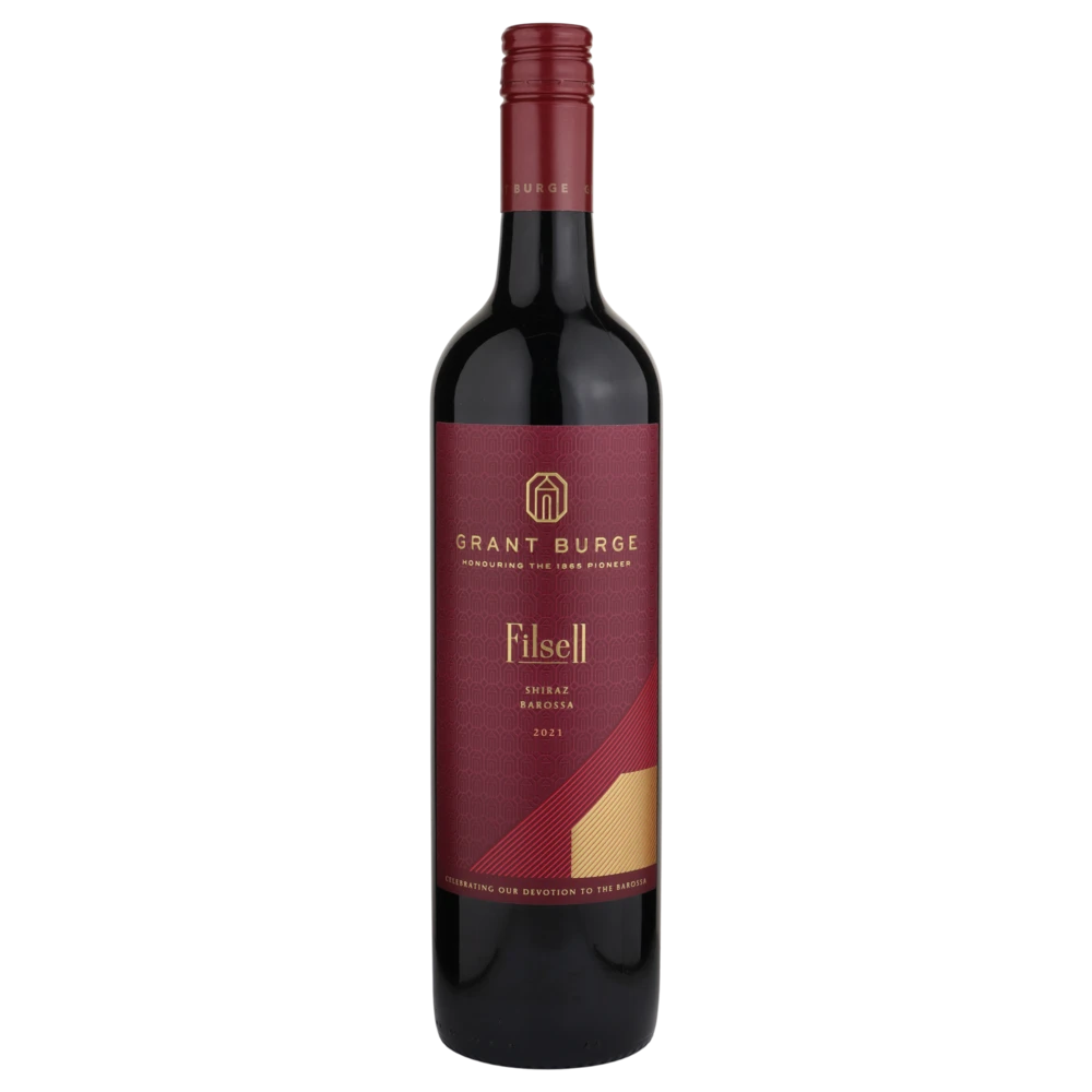 A bottle of 2021 Grant Burge Filsell Shiraz 750ml Red Wine