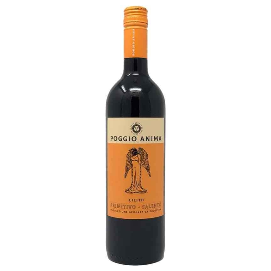 A bottle of 2023 Poggio Anima Primitivo Salento Lilith 750ml Sparkling Wine