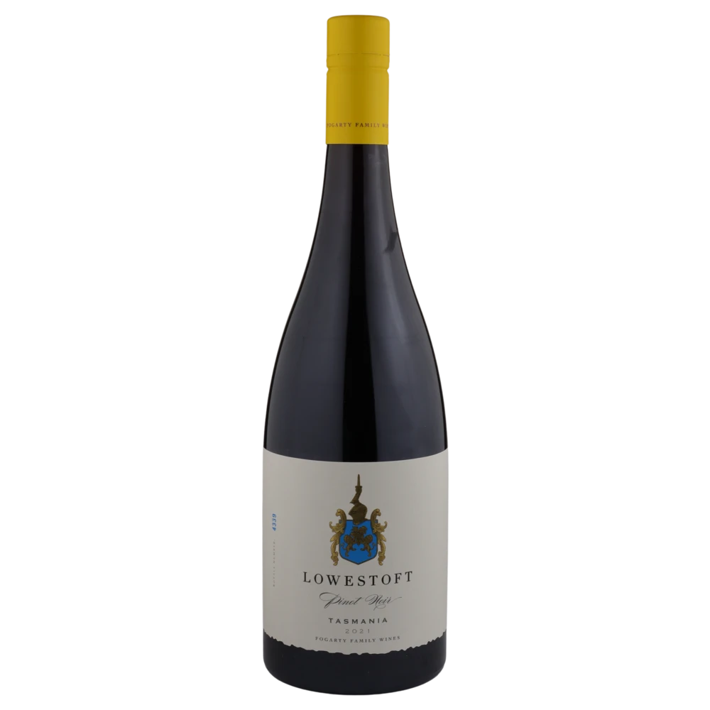A bottle of 2021 Lowestoft Estate Pinot Noir 750ml Red Wine