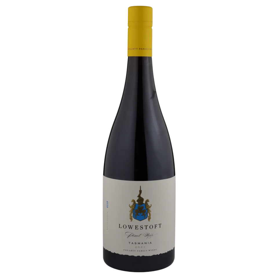 A bottle of 2021 Lowestoft Estate Pinot Noir 750ml Red Wine