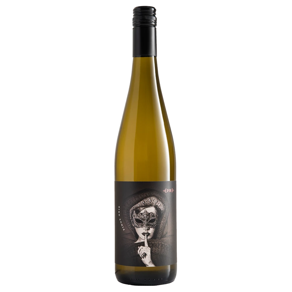 A bottle of 2025 Puppetmaster Pinot Gris 750ml White Wine