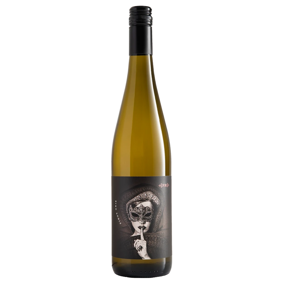 A bottle of 2025 Puppetmaster Pinot Gris 750ml White Wine