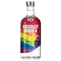 A bottle of NV Absolut Rainbow Vodka 700mL 700ml