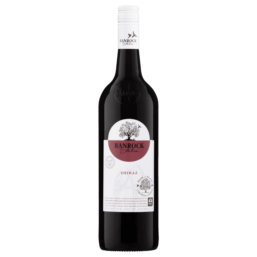 A bottle of Banrock Station Shiraz 2024 1000ml Red Wine