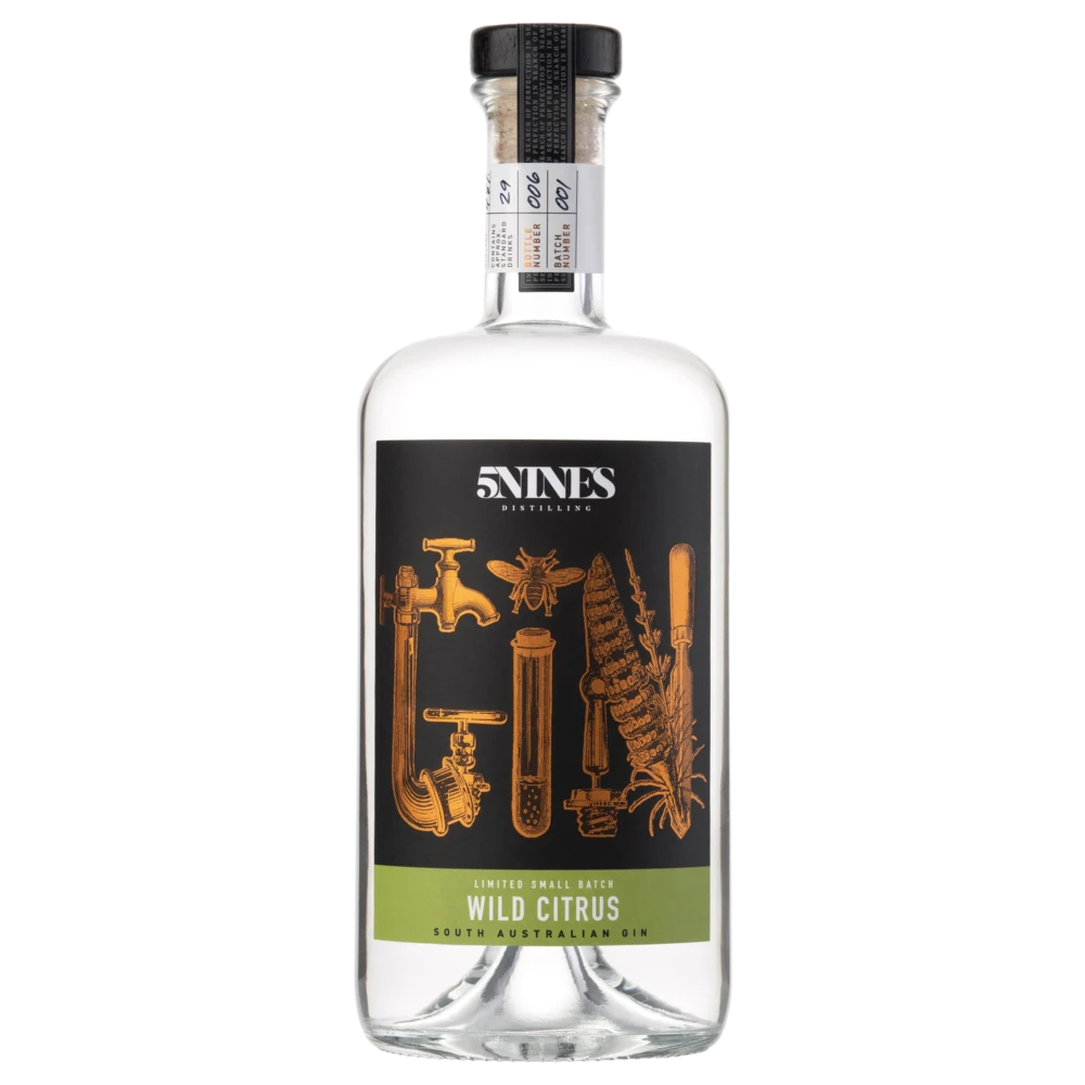 A bottle of 5Nines Distilling Wild Citrus Gin 48.3% 750ml