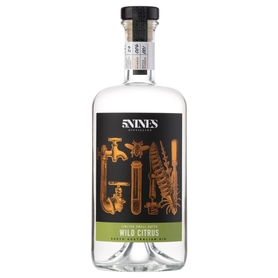 A bottle of 5Nines Distilling Wild Citrus Gin 48.3% 750ml