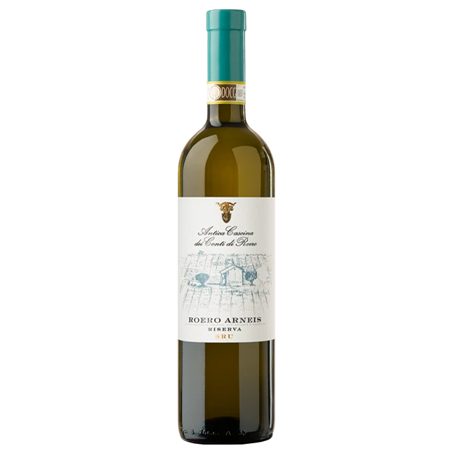 A bottle of Antica Cascina Conti Di Roero Arneis Riserva Sru DOCG 2018 750ml White Wine