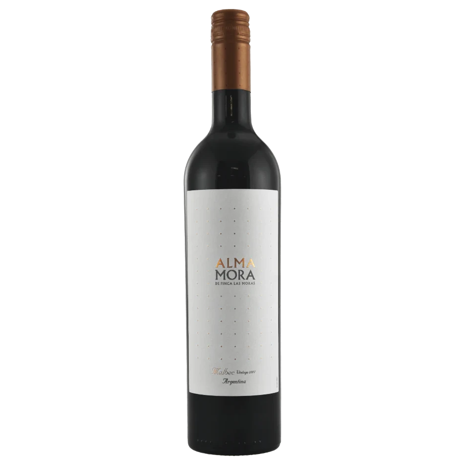 A bottle of 2023 Alma Mora Malbec 750ml Red Wine