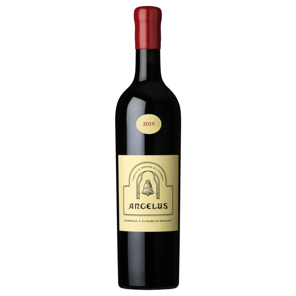 A bottle of Chateau Angelus "Hommage À Elisabeth Bouchet" 2019 1500ml Red Wine