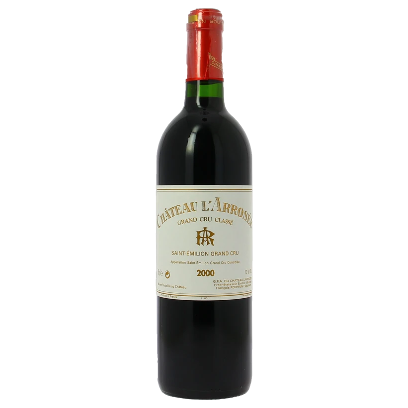 A bottle of Chateau L'Arrosee 2000 750ml Red Wine