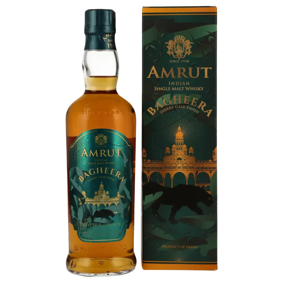 A bottle of Amrut Bagheera 46% 500ml