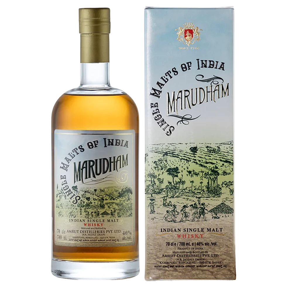A bottle of Amrut Single Malts of India Marudham 46% 700ml