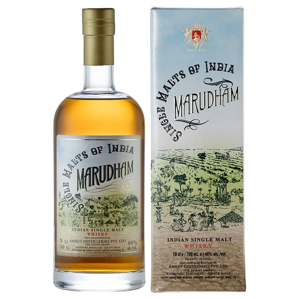 A bottle of Amrut Single Malts of India Marudham 46% 700ml