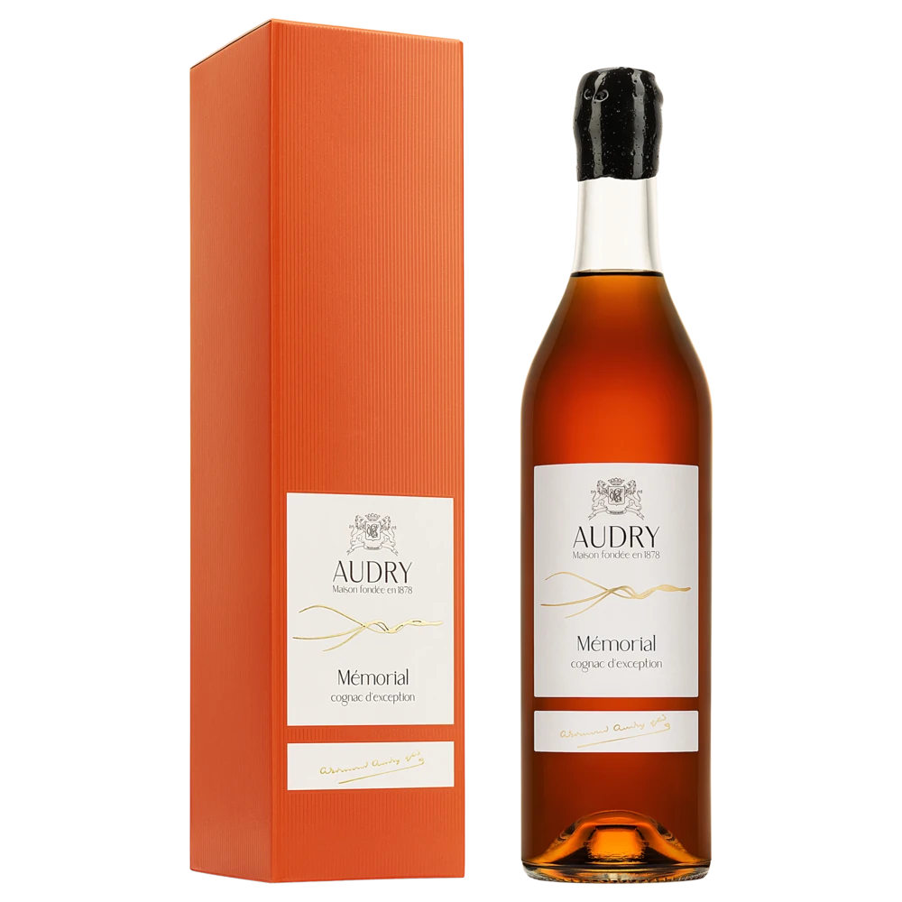 A bottle of Maison Audry Cognac Fine Champagne MEMORIAL 40y to 45y 42% 700ml