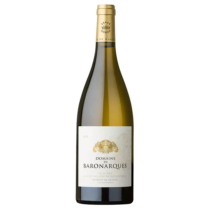 A bottle of DOMAINE BARONARQUES BLANC 2018 750ml White Wine