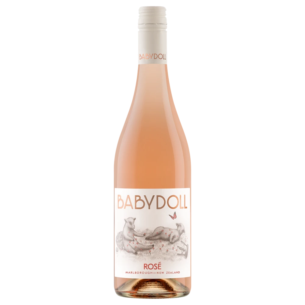A bottle of 2024 Babydoll Rosé 750ml Rose Wine