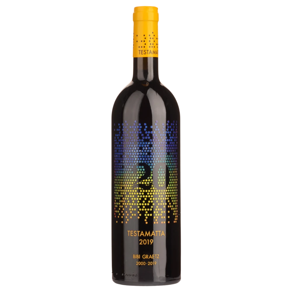 A bottle of Bibi Graetz Testamatta 2019 6000ml Red Wine