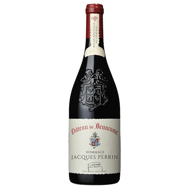A bottle of 2022 Chateau De Beaucastel Hommage A Jacques Perrin 750ml Red Wine