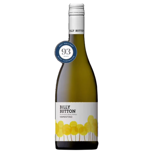 A bottle of 2023 Billy Button Vermentino 750ml White Wine