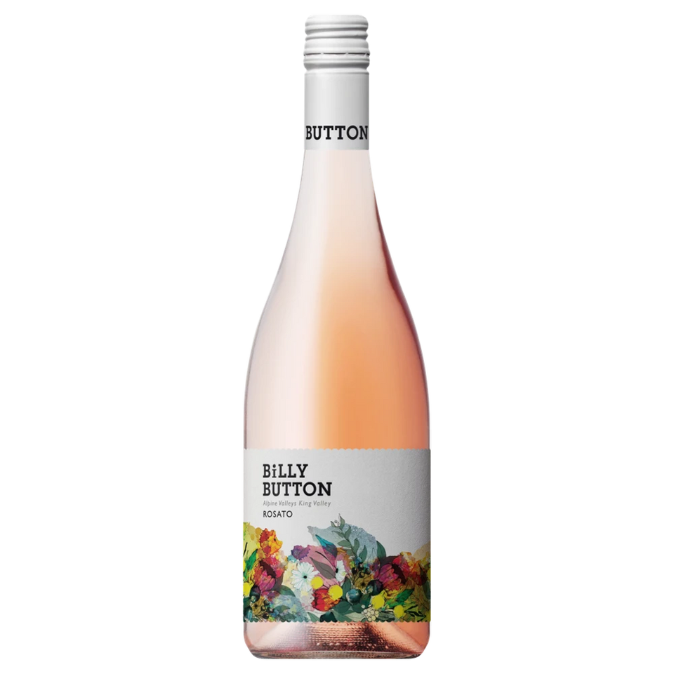 A bottle of 2024 Billy Button Rosato 750ml Rose Wine