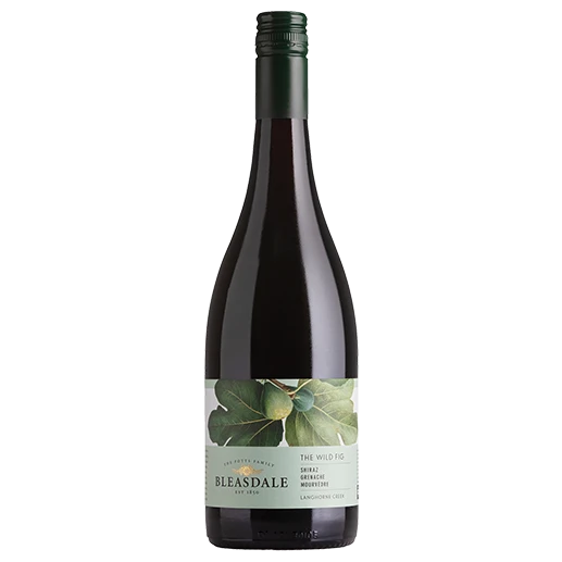 A bottle of 2023 Bleasdale Vineyards The Wild Fig Shiraz Grenache Mourvèdre 750ml Red Wine
