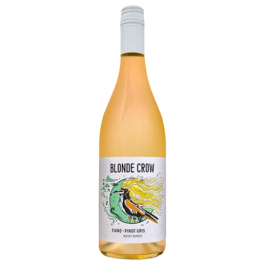 A bottle of 2023 Blonde Crow Fiano Pinot Gris 750ml White Wine