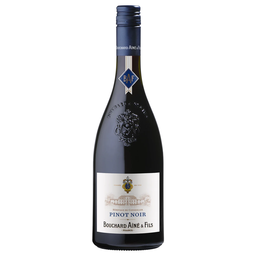 A bottle of 2023 Bouchard Aîne & Fils Héritage du Conseiller Pinot Noir 750ml Red Wine