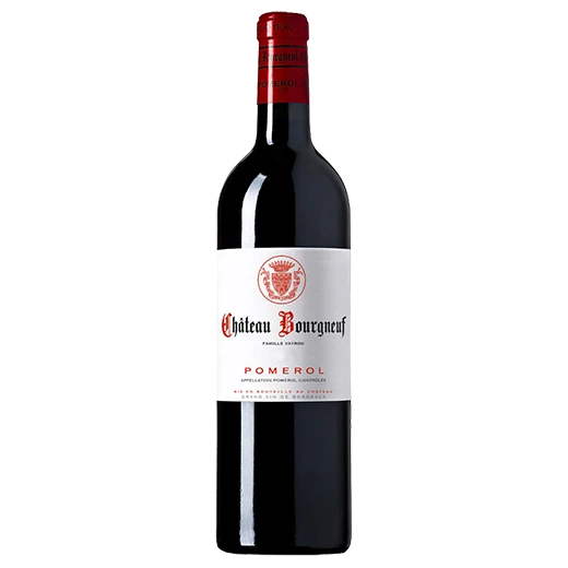 A bottle of 2021 Château Bourgneuf 750ml Red Wine