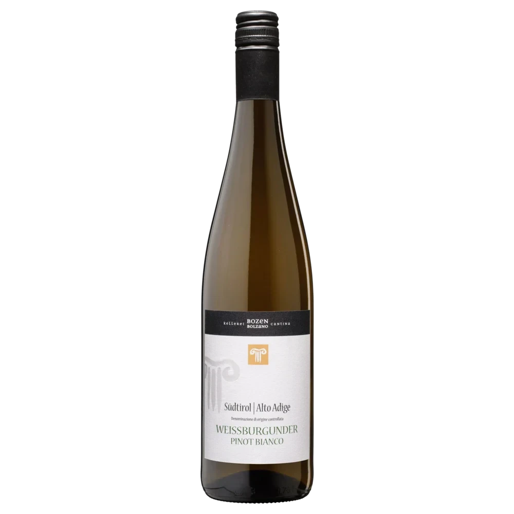 A bottle of 2024 Bolzano Alto Adige Pinot Bianco DOC 750ml White Wine