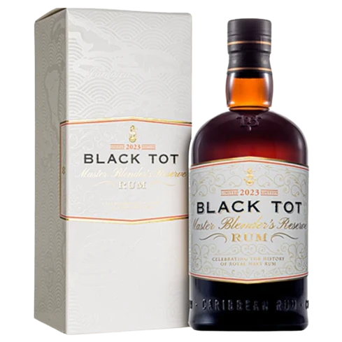 A bottle of Black Tot Master Blender's Reserve Rum 2023 54.5% 700ml