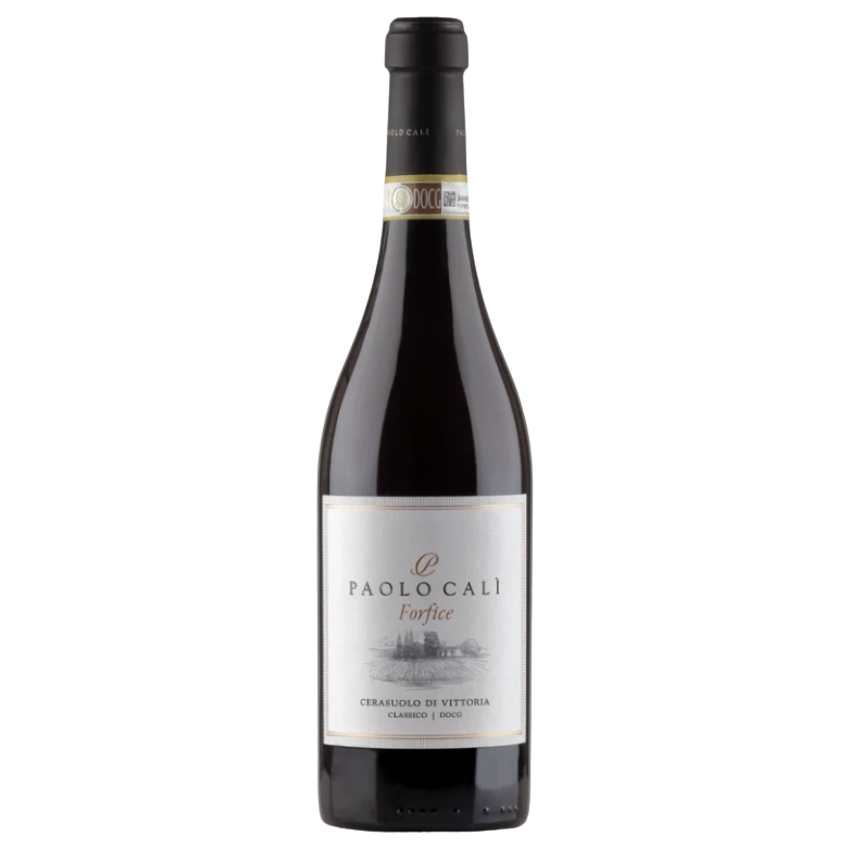 A bottle of Cali Paolo Cerasuolo di Vittoria Classico Forfice DOCG 2014 750ml Red Wine