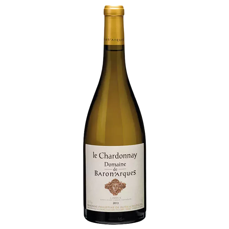 A bottle of 2013 Le Chardonnay Baron'Arques 750ml White Wine