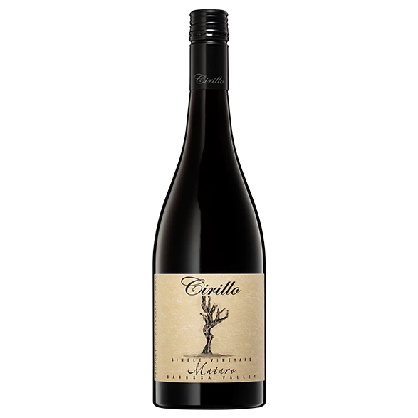 A bottle of Cirillo Barossa Single Vineyard Mataro 2021 750ml Red Wine