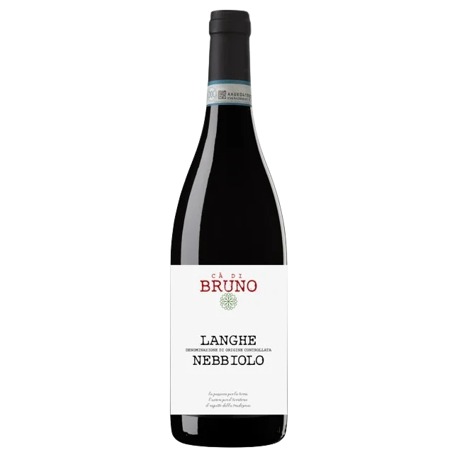 A bottle of 2022 Ca Di Bruno Langhe Nebbiolo 750ml Red Wine