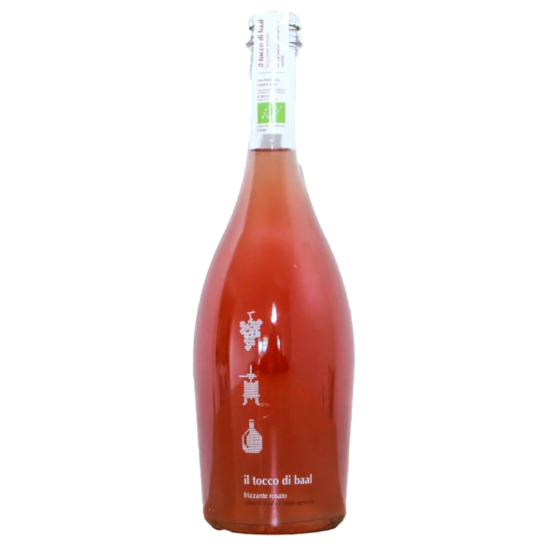 A bottle of 2019 Tocco di Baal Aglianico Rosato igt Pet Nat 750ml Red Wine