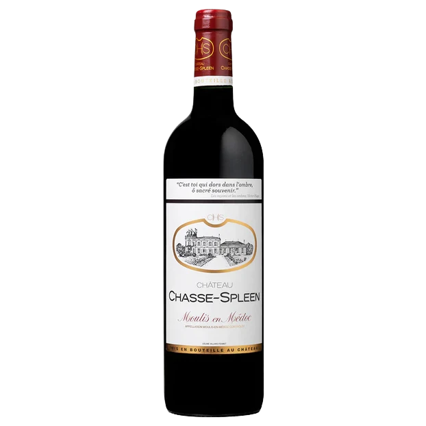 A bottle of 2018 Chateau Chasse Spleen 1500ml Red Wine