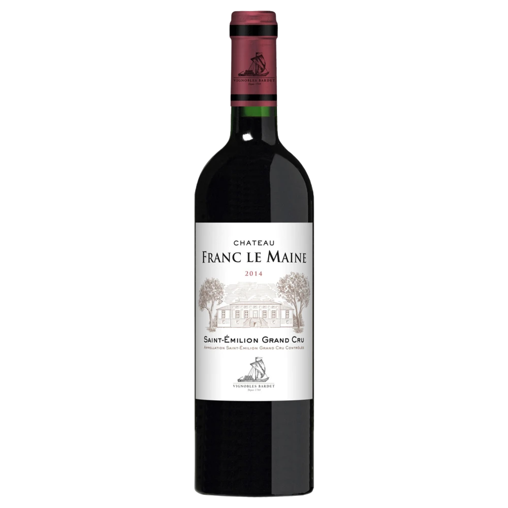 A bottle of 2016 Chateau Franc Le Maine Saint Emilion Grand Cru 750ml Red Wine