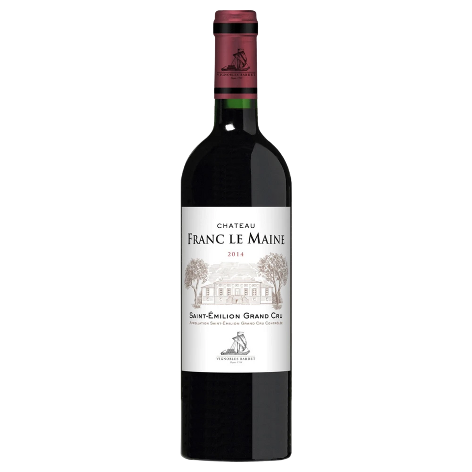 A bottle of 2016 Chateau Franc Le Maine Saint Emilion Grand Cru 750ml Red Wine